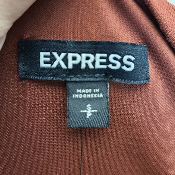 NWT EXPRESS Long Sleeve Cross Front Knit Comfortable Casual Night Midi Dress S - Picture 10 of 13